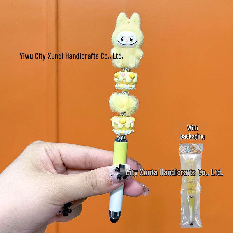 DIY Bead Pen: Cute Handmade Touchscreen Gel Pen Doll - Ideal Student Gift
