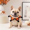 Five-pointed Star Pet Bib Knitted Bib, Handmade Shape Cat Crochet Lightweight with Black Pom-poms for Cats Small Dogs Halloween Outfit Non-tightening