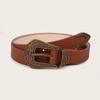 New Antique Bronze Three-piece Set, Retro Brown Western-style PU Women's Belt, Domestic Sales, Versatile Women's Belt