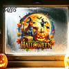 Holiday Gift for Friends Halloween Static Sticker, Cartoon Candy Jar/Scarecrow Shape Window Clings, DIY Wall Decor PVC Removable Decorative
