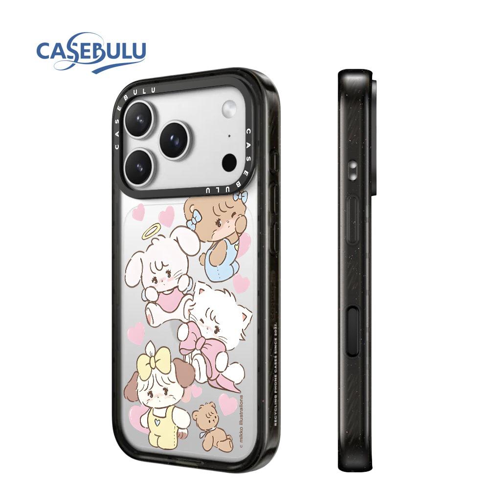 

Transparent Acrylic Protective Case for iPhone 17 Pro Max/16 Pro - Cat & Rabbit Design iPhone 15
