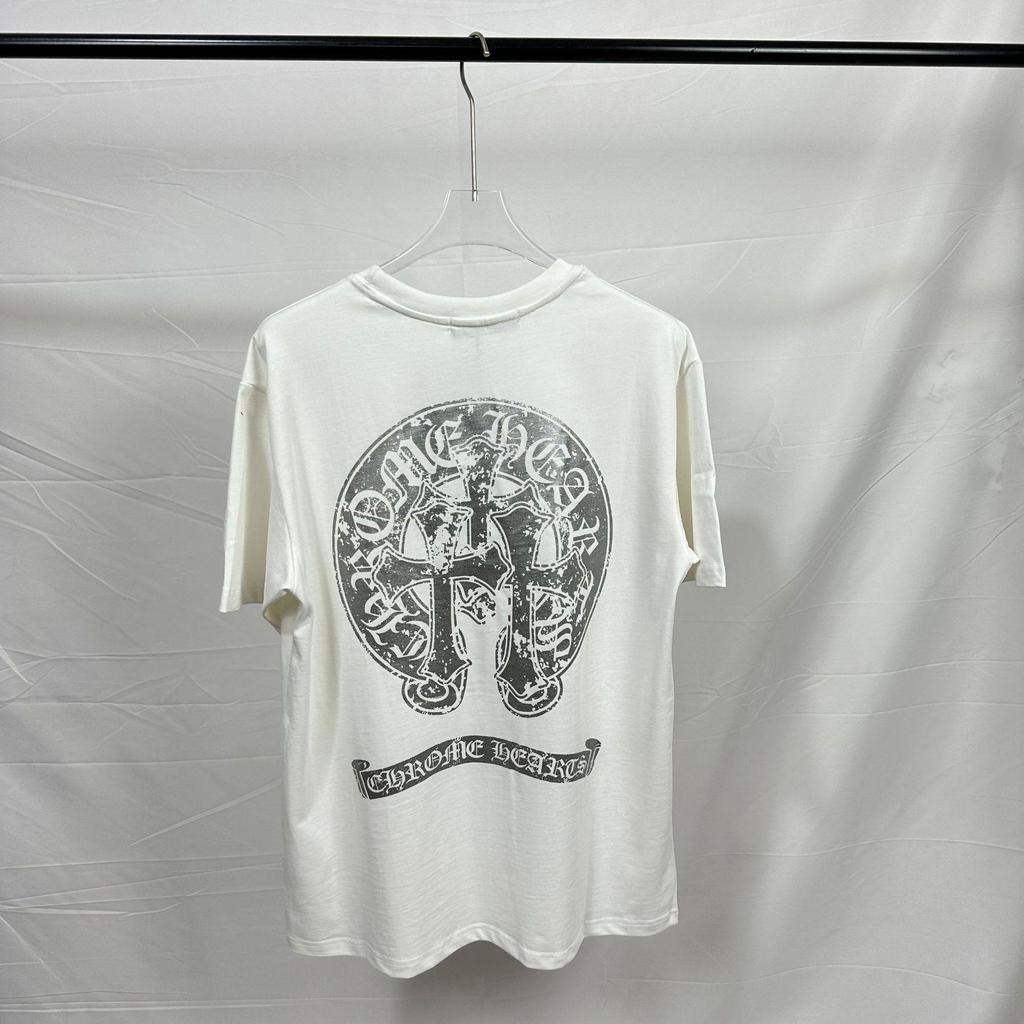 Spot 280g Heavy Unisex Double Yarn T-Shirt with Cross Print