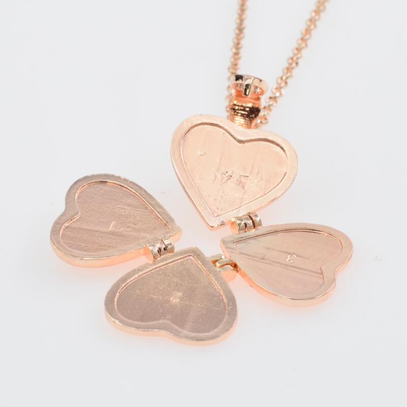 Heart-Shaped Multi-Layer Photo Locket Necklace with Four-Tier Heart Photo Pendant