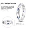S925 Sterling Silver Sparkling Starry Night Closed Ring for Women Finger Ring Personality Jewelry Party Trendy Gifts