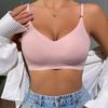 Thin Style Without Steel Ring and No Trace, Women's Big Breasts Show Small Beauty, Back Gathering, Breathable and Comfortable Underwear, Women's Bras