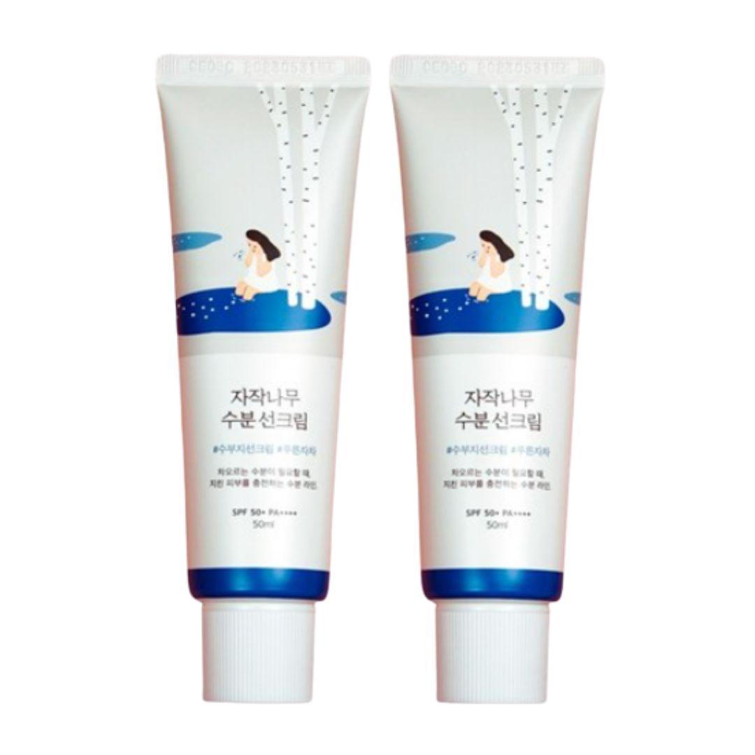 

ROUND LAB Birch Juice Moisturizing Sun Cream SPF50+ PA++++ Hydrating UV Protection 50ml x2