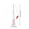 Reusable Power Feline Teaser Rod Toy Automatic Cat Teasing Detachable Pink Charging