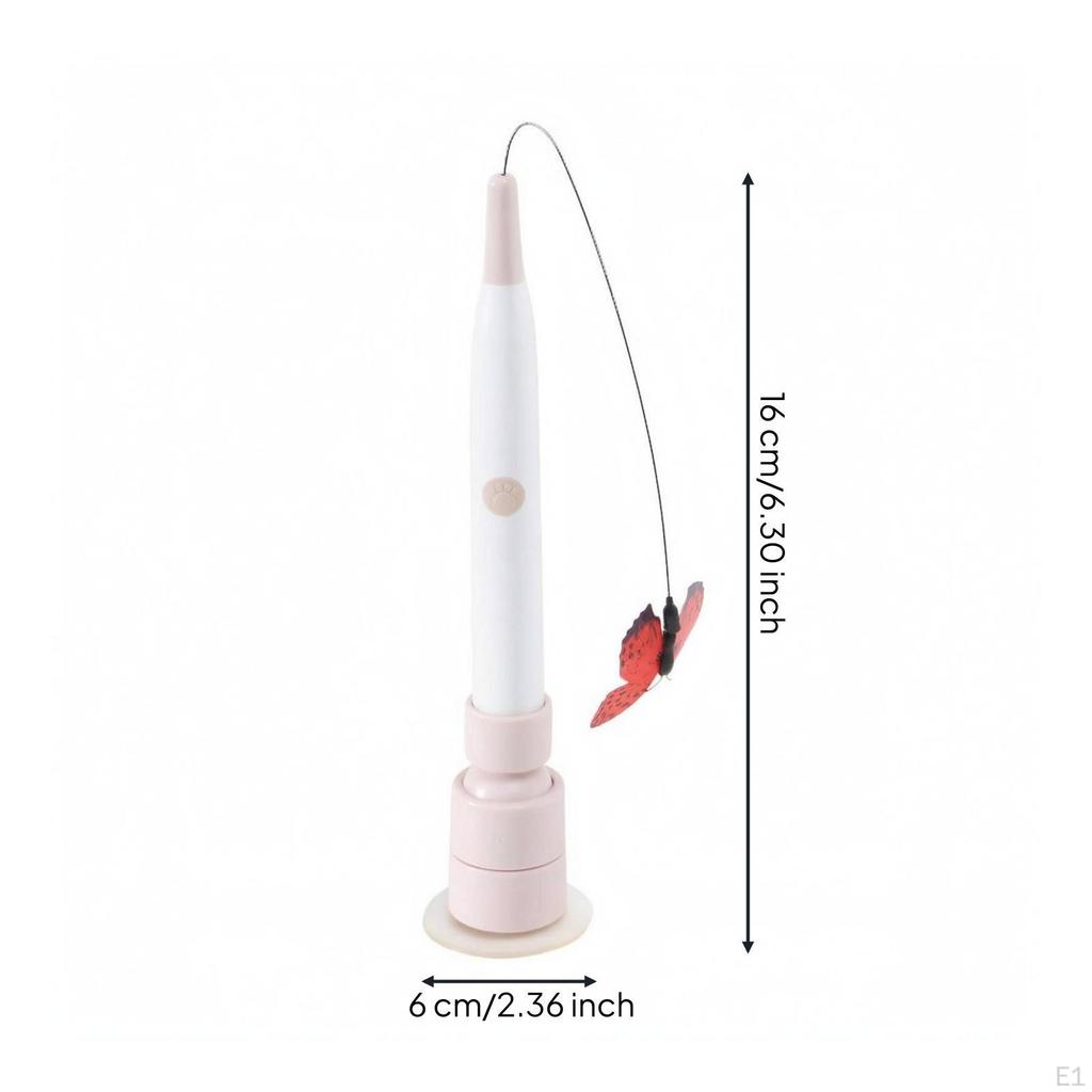 Reusable Power Feline Teaser Rod Toy Automatic Cat Teasing Detachable Pink Charging