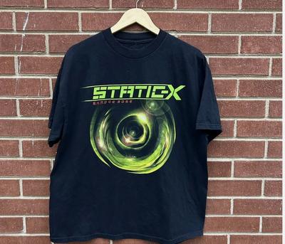 Vtg Static X Band Shadow Zone Heavy Cotton Black S-5XL Unisex Shirt Unisex T-Shirt