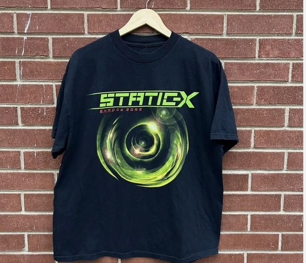Vtg Static X Band Shadow Zone Heavy Cotton Black S-5XL Unisex Shirt Unisex T-Shirt S