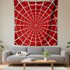 Red Spider Web Pattern Patterned Tapestry Decorative Wall Hanging, Home Bedroom Living Room Decor