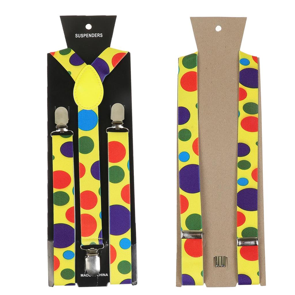 Unisex Y Back Suspenders 3 Clips Adjustable Elastic Braces