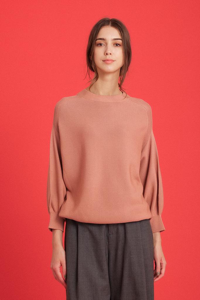 Equo Whole Garment Banzai PO Pullover Light Size M Women's Sweater, Greige,