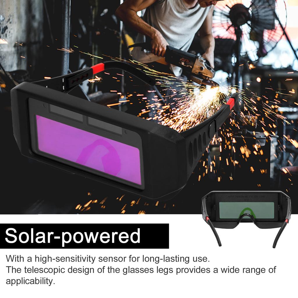 Solar Power Automatic Dimming Welding Glasses HeadMounted Welding Eyeglass Welding Argon Arc Welding Glasses Protective