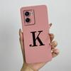 For Oppo A57 4G 2022 Case Oppo A57s A77s Cute Initial Letters Simple Cover Soft TPU Phone Case For Oppo A77 4G Back Cover Capa