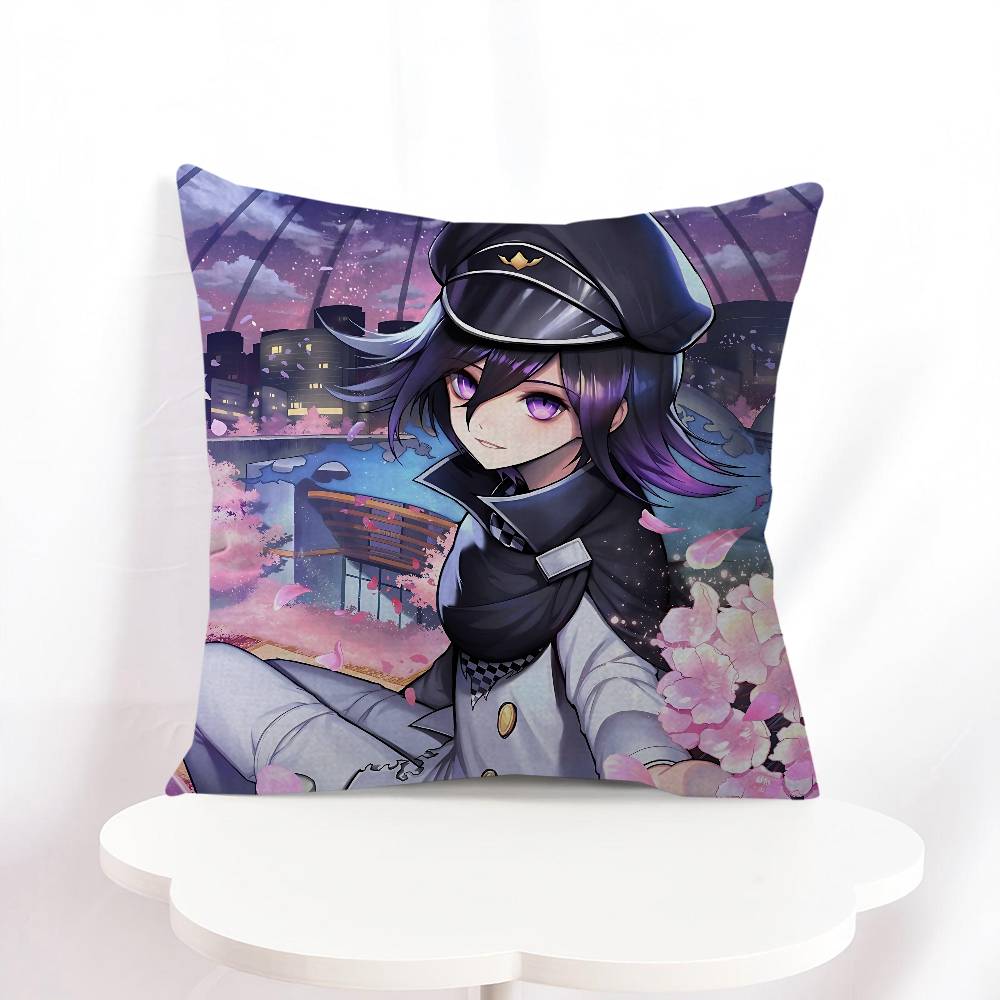 

Kokichi Oma Pillow Covers Cartoon Sofa Decorative Home Double-sided Printing Short Plush Cute Cushion Cover 16x16Inch