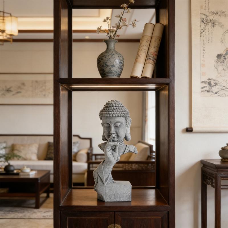 Resin Buddhas Statue Meditations Sculpture For Living Room Or Office Desktop Shelf Decoration Collectible Ornament Gift