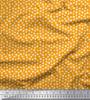 Soimoi Japan Crepe Satin Fabric Clover Leaves Small Print Fabric by Metre 42 Inch