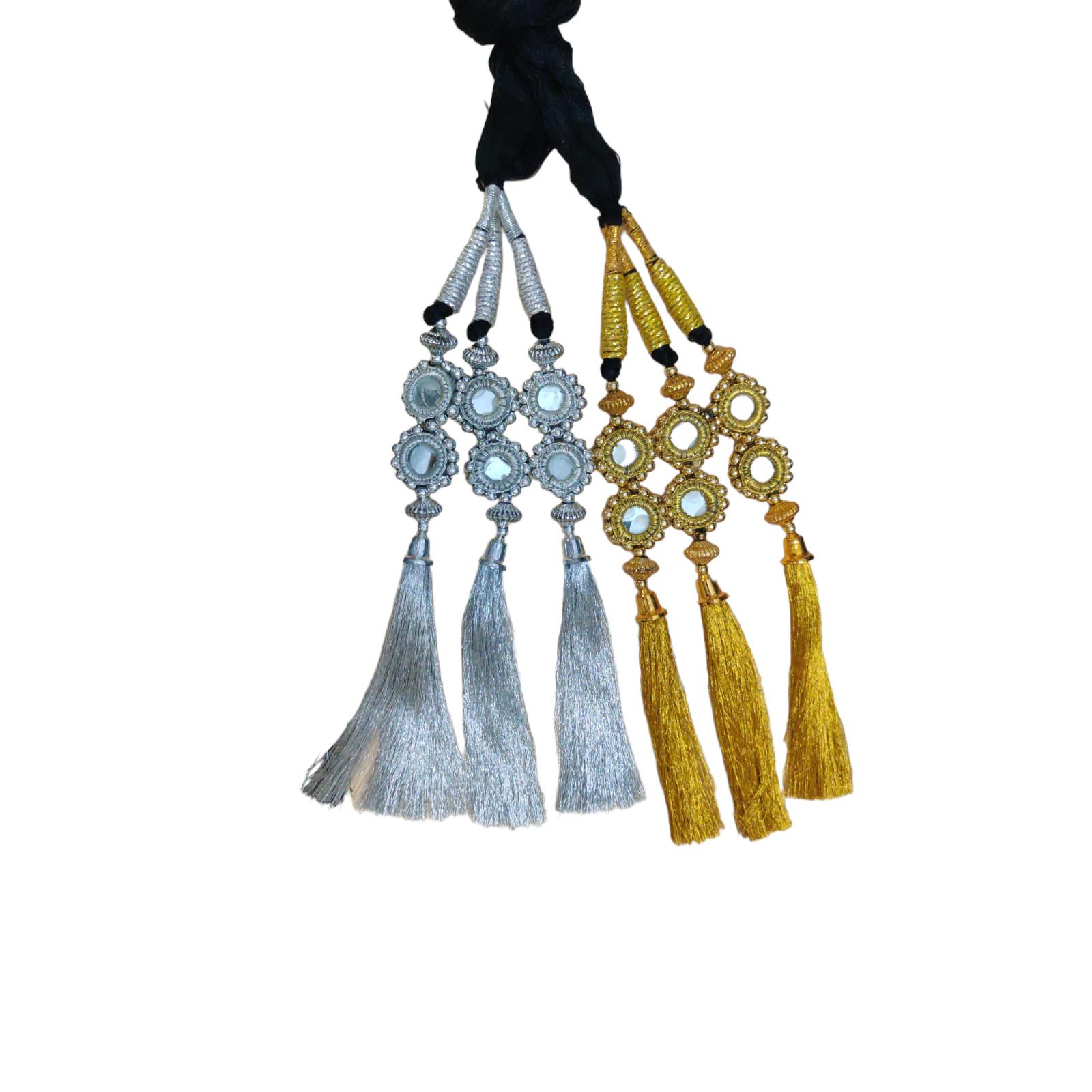 

@ Indian Traditional Hair Choti Paranda Golden And Silver Color For Women Zr763-60%Off