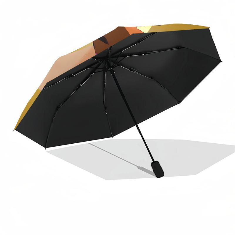 1 pièce Parapluie Pliant Automatique Masha et l'Ours, Conception Pliable Portable, Accessoire d'Extérieur Décontracté L1127022