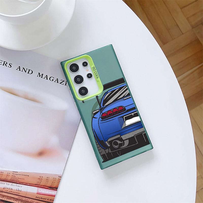 JDM Japan Car for Qi2 Magnetic Phone Case for Samsung Galaxy S25 Ultra S22 S23 S24 Plus S21 FE S20 Wireless Charge Fashion Case Galaxy S24 Ultra