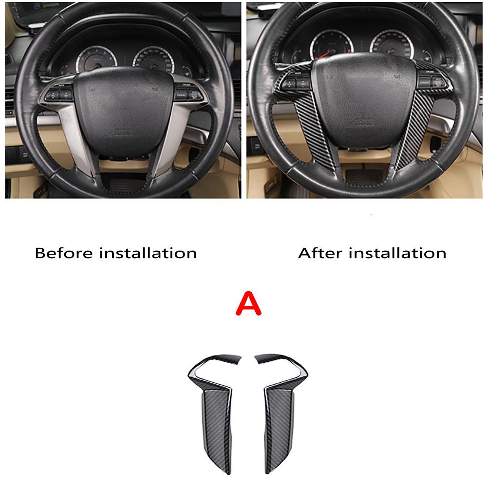 Carbon Fiber Car Steering Wheel Trim kit for honda accord 2008-2012