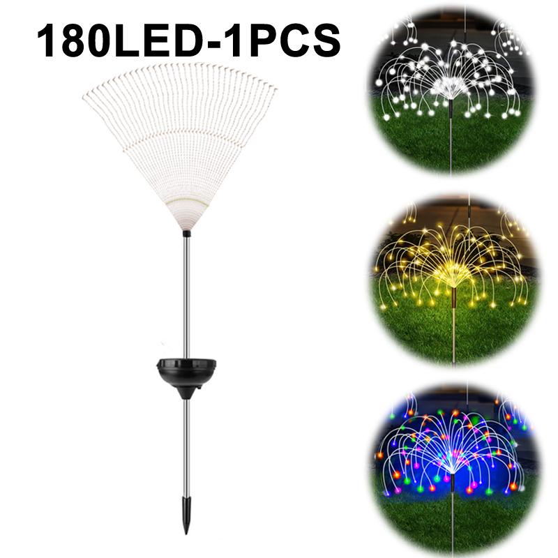LED Solar Power Firework Lights Garden Decoration Fairy Lights Waterproof Outdoor Dandelion Lawn Lamp for Patio Garden Decor
