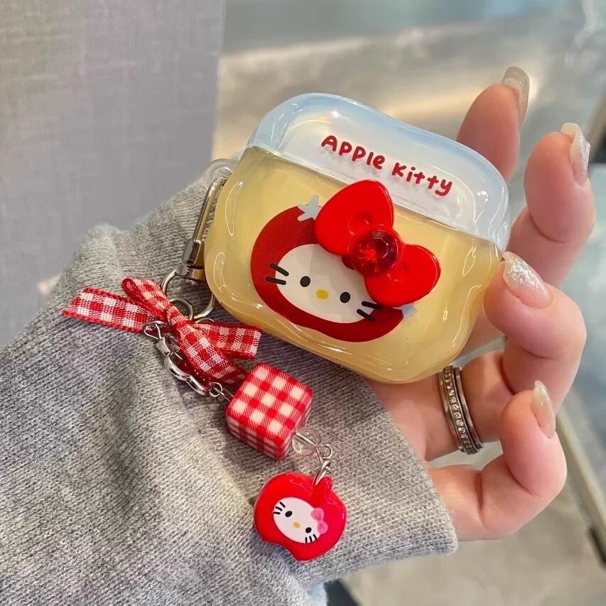 Cartoon Cute Apple Head Case, Adorable Cat Design, Apple Wireless Bluetooth AirPods Pro Earphone Case, Soft AirPods 1/2 Silicone Shockproof Cover