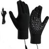 USB Heated Gloves Winter Warm Control Touch Screen Office Outdoor Skiing Riding Anti-Slip Gloves