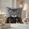 Rich Pink Lion Animal Jewelry Cheetah With Cushion Cover Anti-dustmite Pillowcase Invisible Zipper Silky Short Plush Sofa Cushio