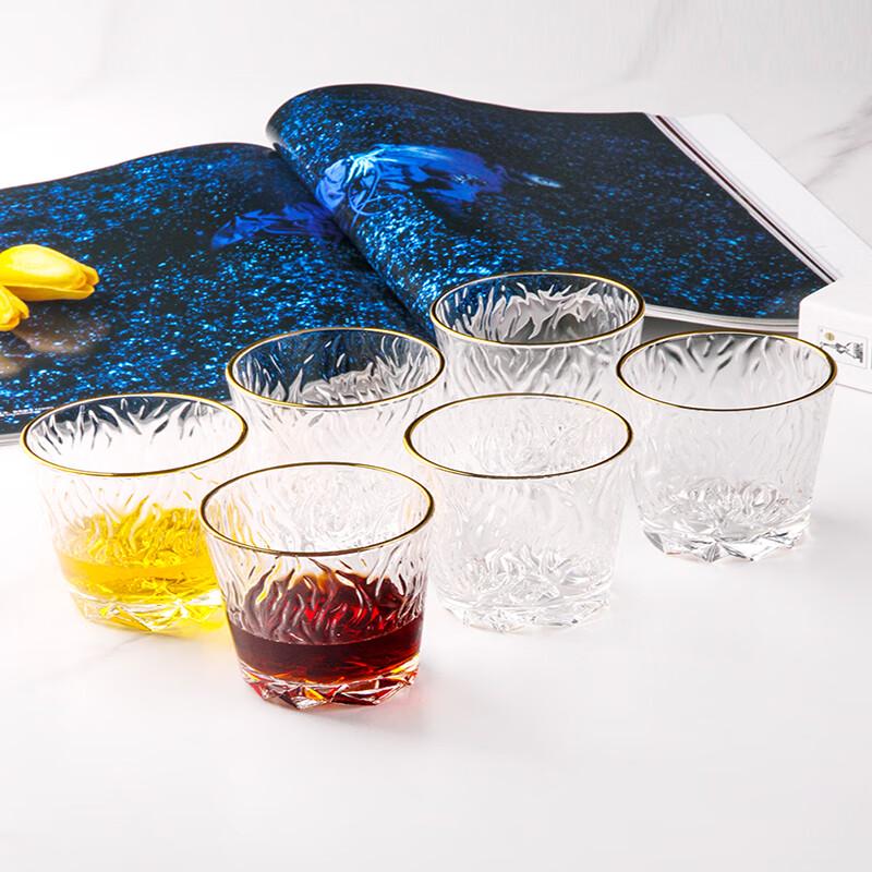 Graverat Kristall Whiskeyglas Set (6-pack)