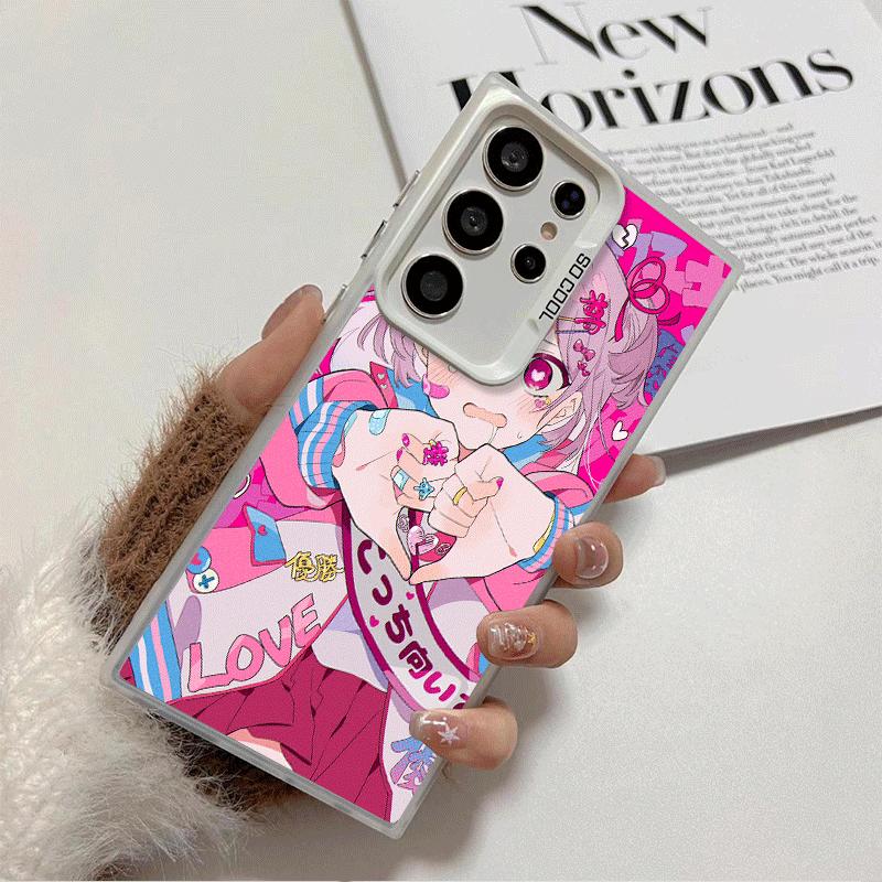 

Anime Kwaii Girl Ins Style Shockproof Phone Case for Samsung Galaxy S26 Edge S25 Ultra S24 FE S23 Plus S21 Cover Anti Fall Funda Samsung S23 FE