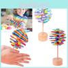 Wooden Fibonnaci Spiral Tree Decompression Toy For Children By Muzhixing Colorful Leaves And Macaron Round Pieces
