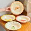 High Value Fruit Croissant Dish Plate Underglaze Color Tableware Ceramic Plate Dessert Plate Vegetable Plate Deep Plate