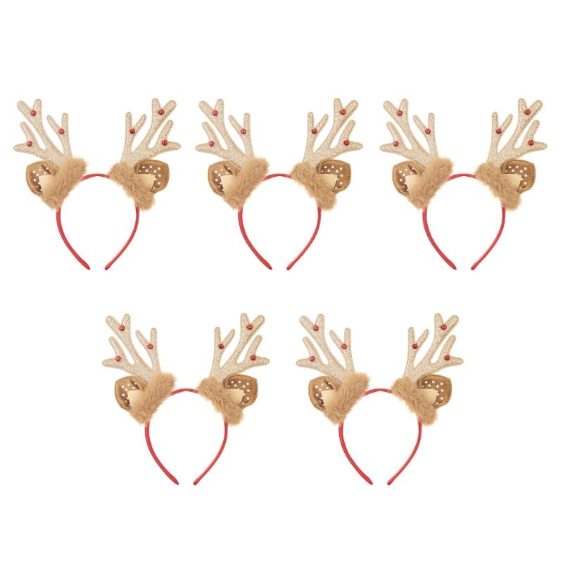 

Practical Lovely Christmas Headwears for Any Ages Portable Accessory for Parties Supplies and Special Evening Event золотий