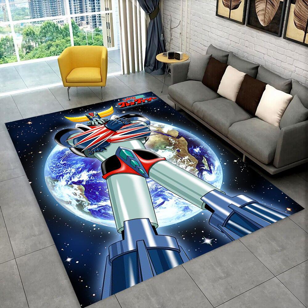 Alfombra de dibujos animados de Anime UFO Robot Grendizer, para el hogar, sala de estar, dormitorio, sofá, felpudo decorativo, alfombra antideslizante para niños en 3D