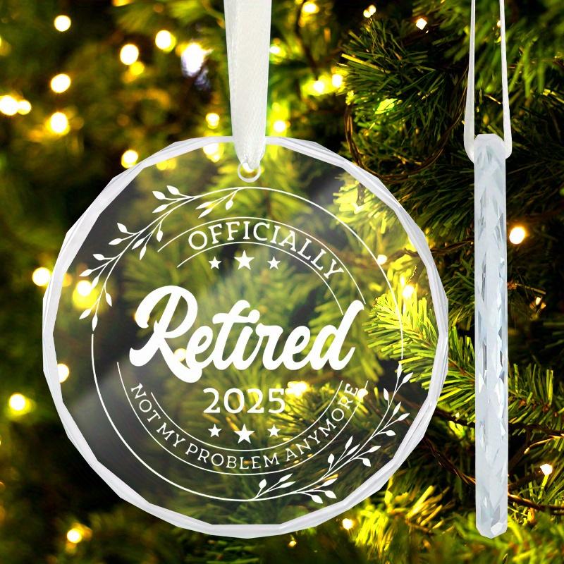 1pc/2pcs Retirement Gift for Woman and Men,Best Gifts for Retiring People,Happy Retirement Ornament for Holiday Decor, Ideal Gift for Retired Couples