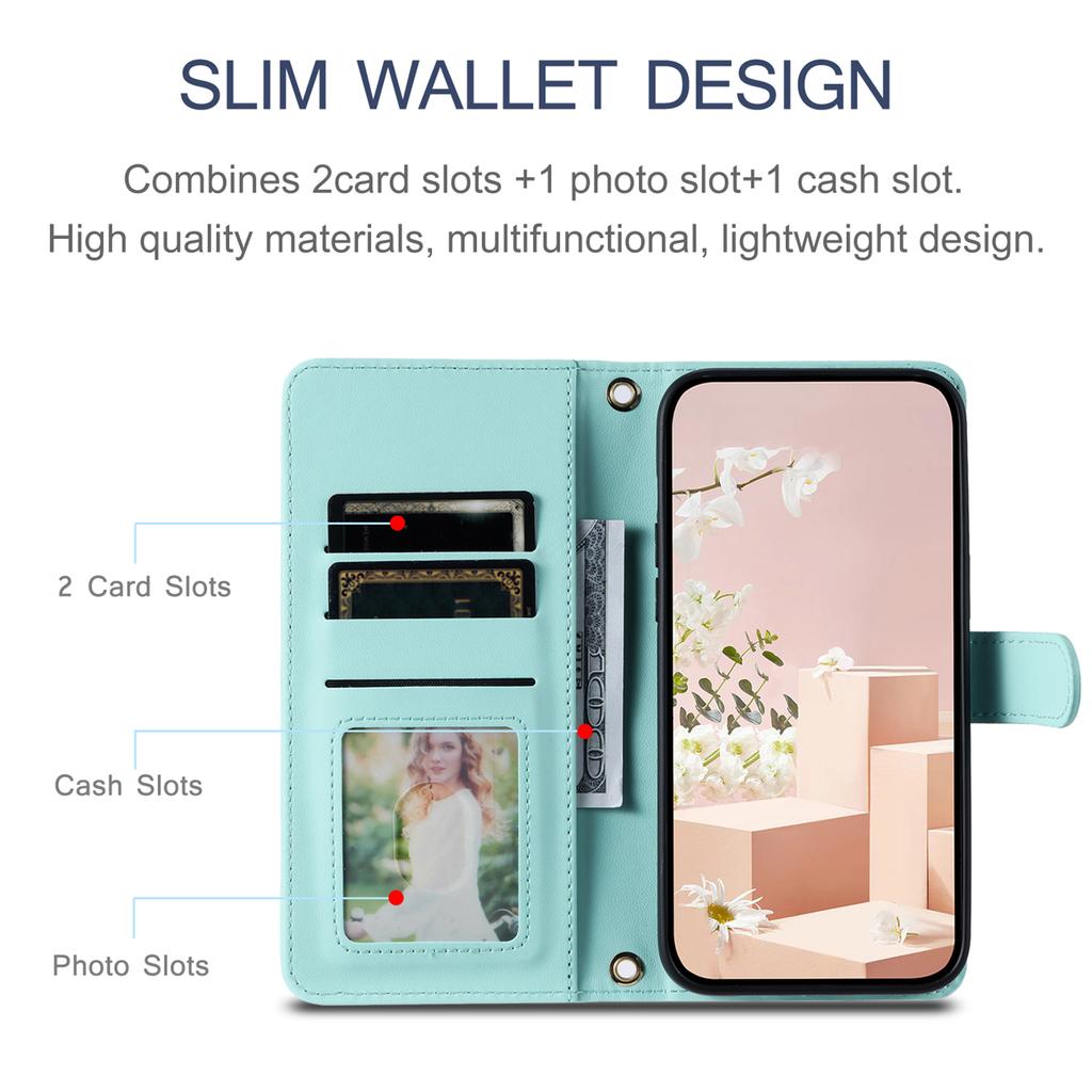 For Samsung Galaxy A54 5G Leather Case with Straps Wallet Rhombus Grid Phone Cover