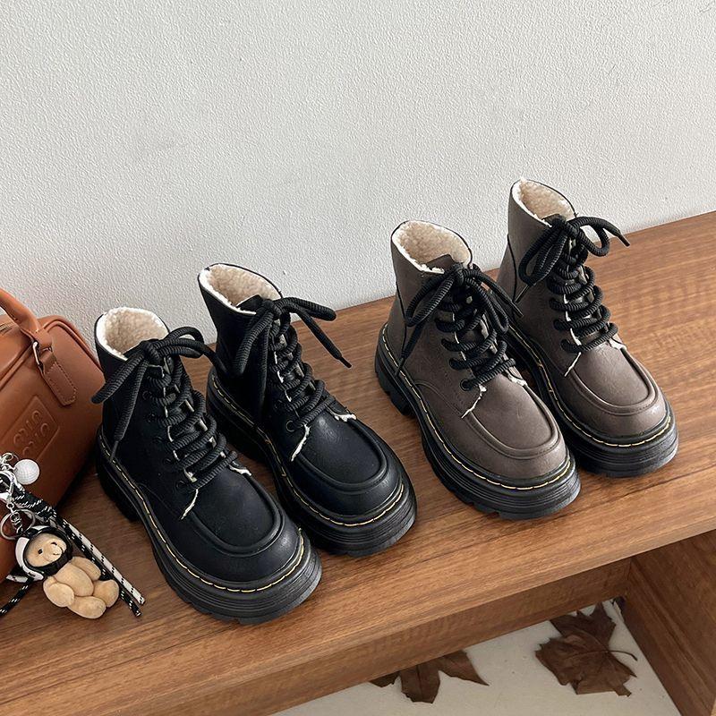 Thick-soled fashion small short boots thick-heeled Martin boots women's 2025 autumn and winter new retro versatile temperament popular cotton boots