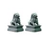 2Pcs Traditional Craft Guardian Lion Statue Sandstone Desktop Adornments  Zen Room