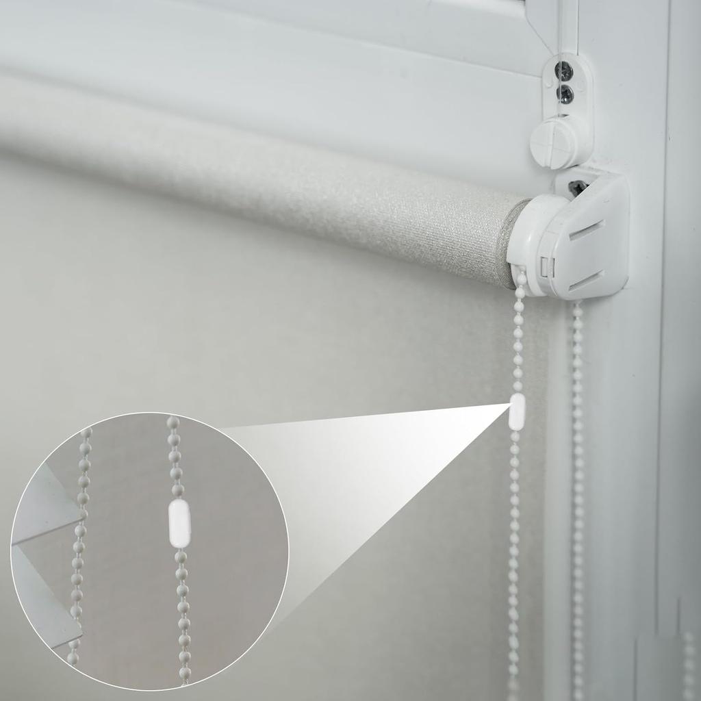 Ball Chain Connectors 30 Pcs Roller Shade Beaded Connector White Plastic Beaded Chain Connector Connector Clips for Blind Cord Vertical Roman Roller