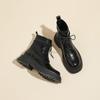 Hand-grabbing Retro Thick-soled Martin Boots Lace-up Short Boots for Women's Spring and Autumn Single Boots Exquisite British Style Thick