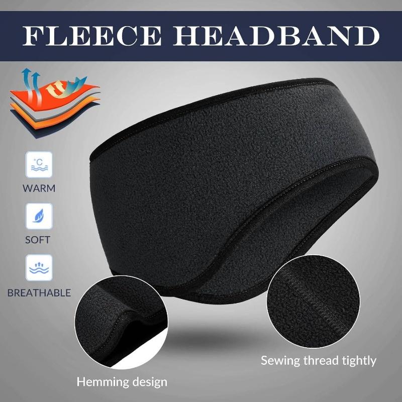 Unisex Winter Thermales Kälteabweisendes Stirnband Winddichtes Polarfleece Ohrenschützer Zum Laufen Skifahren Outdoorsport Schweißband