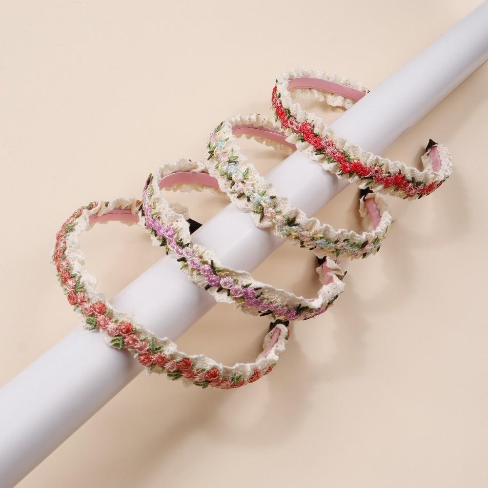 Korean Style Girl Hair Hoops Bezel Design Lace Headband  Ladies Boutique Hair Accessories