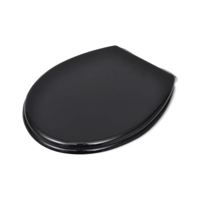 VidaXL Sièges de toilette avec couvercles 2 pcs MDF Noir