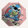 Stitch,Family Themed folding umbrella, the best choice for gift giving, 8 ribs, casual, durable, lightweight and portable travel umbrella, s