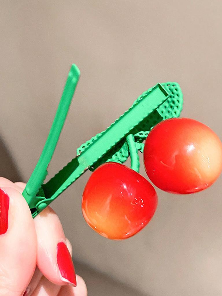 1/2 Pcs Fashion Leaf Cherry Barrettes Hair Clips For Women Girls Party Hair Accessories