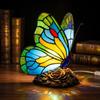 Resin Butterfly Night Light, Decorative Desk Lamp for Bedroom, Nursery, Living Room