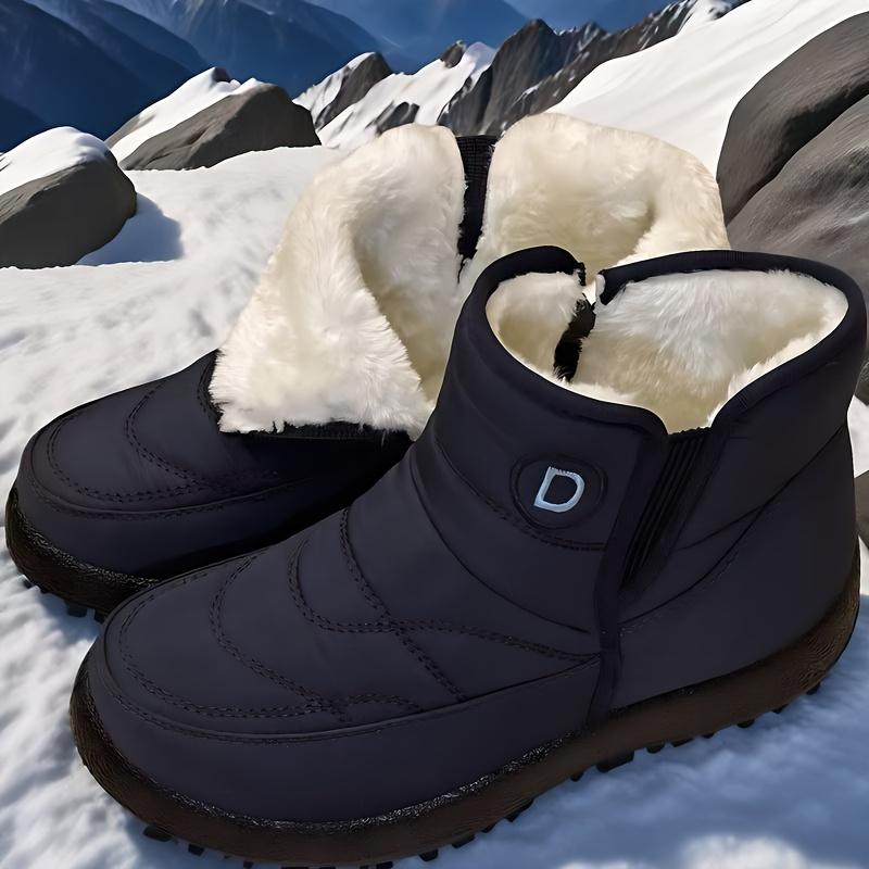 Women's Plus Size Snow Boots Cold-Resistant Winter Boots with Slip-Resistant Platform Sole Thick Cushioned Insole Winter Boots