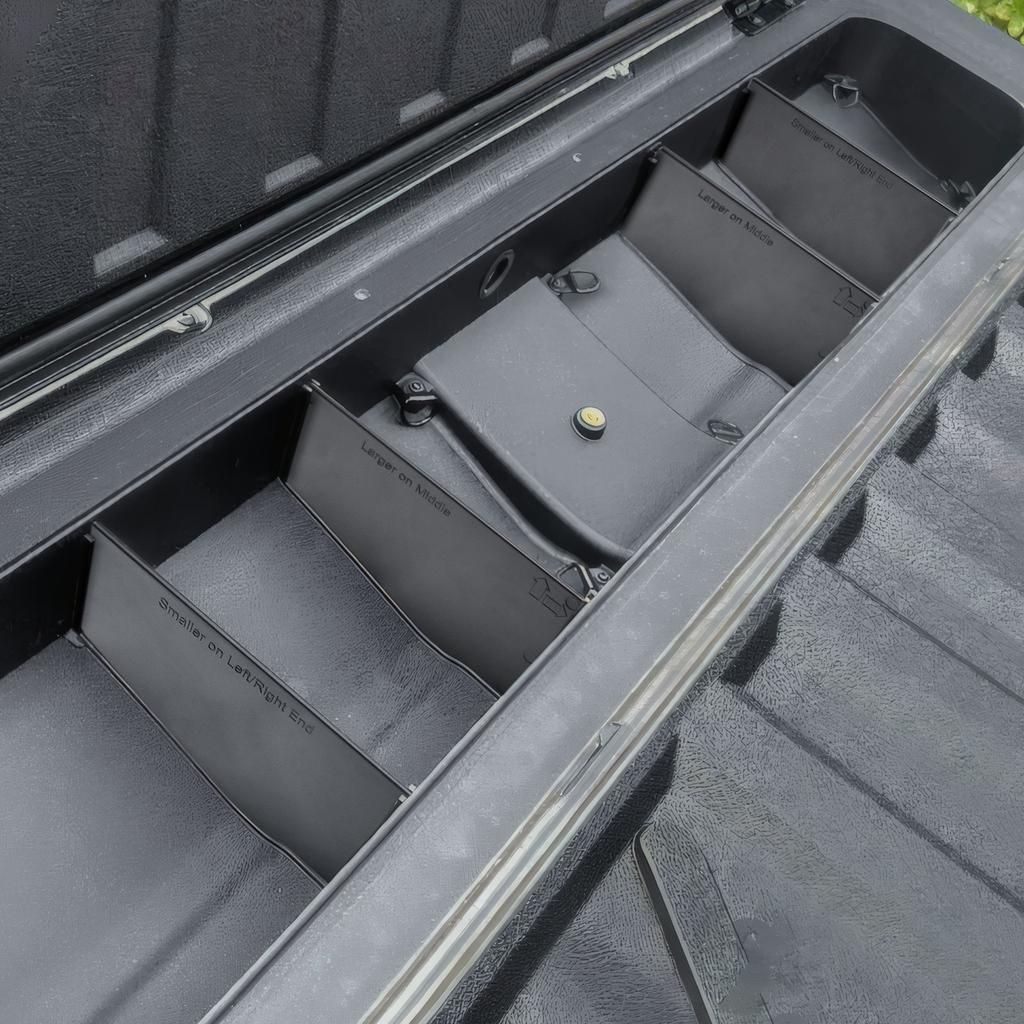 HGWEI Tailgate Storage Dividers Center Console Organizer Trunk Divider Tray for 2025 2025 2025 Chevy Colorado and GMC Canyon